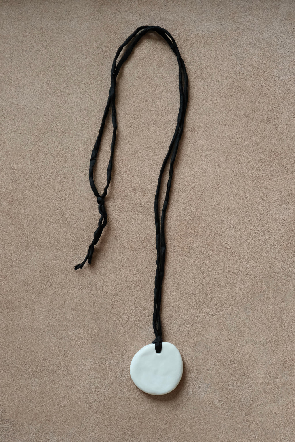 Brea Porcelain Pendant Necklace In White - Sagu