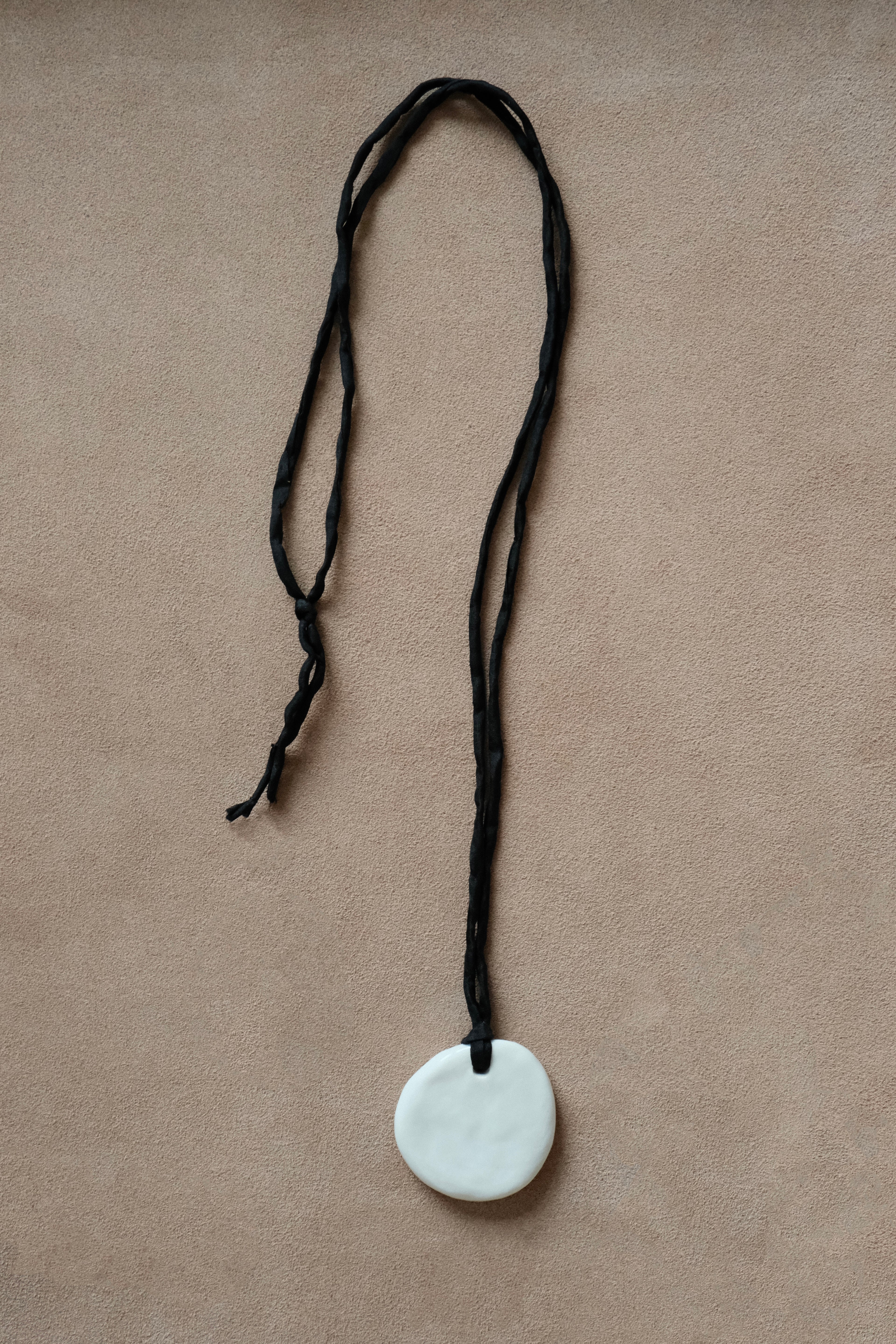 Brea Porcelain Pendant Necklace In White - Sagu